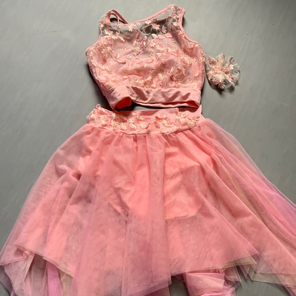 2 piece embroidered dance costume for lyrical or ballet. Adult size M.